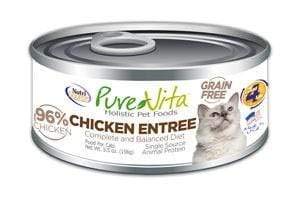 PureVita Grain Free 96% Real Chicken Entree Canned Cat Food, 5.5 oz