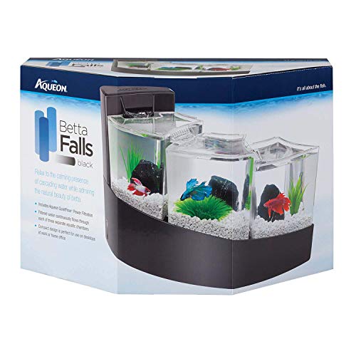 Aqueon Betta Falls 3-Section Aquarium with QuietFlow Filter