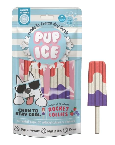 Ethical Pet Rocket Lollies Blueberry & Strawberry Frozen Dog Treat