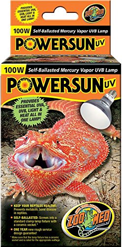 Zoo Med PowerSun UV Mercury Vapor Lamp – 100 W