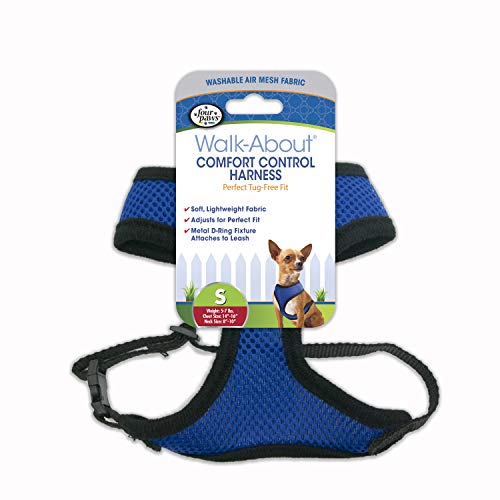Four Paws Comfort Control Dog Harness – Blue, Small