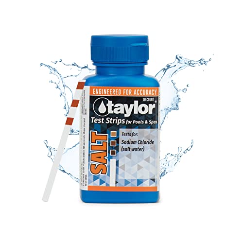 Taylor S-1341 Salt Test Strips for Pools & Spas, 10 Strips