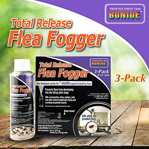 Bonide Chemical 685 119376 Total Release Flea Fogger, 6-Ounce, 3-Pack, 6 oz