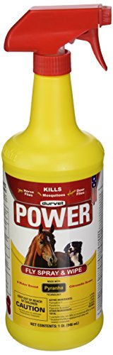 Durvet Power Fly Spray & Wipe for Horses – 32 oz