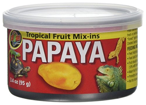 Zoo Med Tropical Fruit Mix-ins Papaya Reptile Food – 3.4 oz