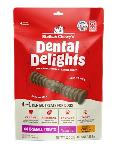 Stella & Chewy's Dental Delights with Freeze-Dried Chicken - Medium Bag - Extra Small Treat for Dogs