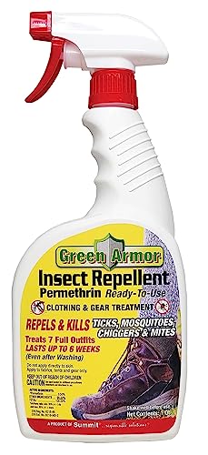 Green Armor Insect Repellent Permethrin RTU, Trigger Spray, 32 Ounce