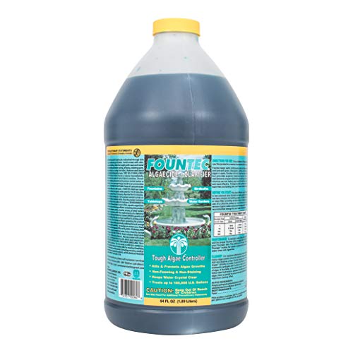 EasyCare FounTec 50064 Algaecide and Clarifier, 64 oz. Bottle, No Size, Blue