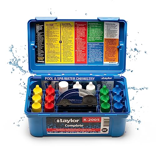 Taylor K-2005 High Range Pool Test Kit: Chlorine, pH, Alkalinity, Calcium & More