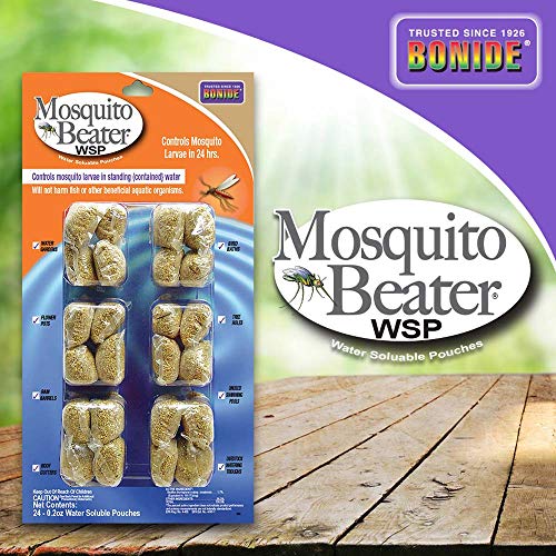 Bonide (BND549) - Mosquito Beater WSP Larvicide, Water Soluble Insecticide Pouches for Controlling Mosquito Larvae (24 pack)