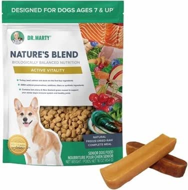 Dr. Marty Nature's Blend Active Vitality Senior Freeze-Dried Raw Dog Food – 16 oz