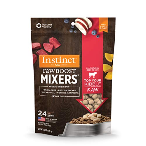 Instinct Freeze Dried Raw Boost Mixers Grain Free All Natural Beef Recipe Dog Food Topper, 6 oz. Bag