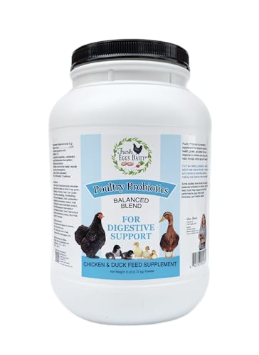 Fresh Eggs Daily Poultry Probiotics Feed Supplement Vitamins for Backyard Chickens and Ducks 6LB