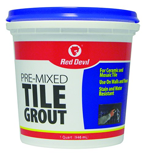 Red Devil 0424 Pre-Mixed Tile Grout – White, 1 Quart