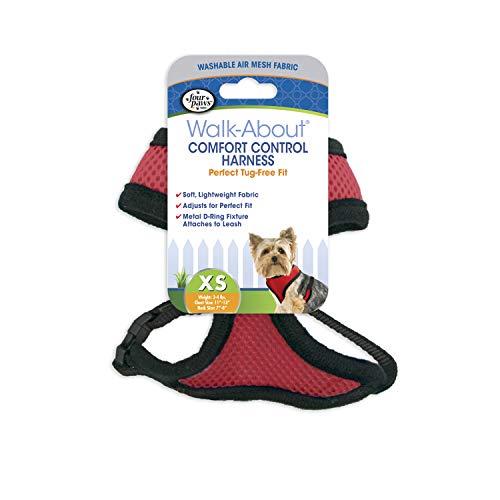 Four Paws Comfort Control Dog Harness – Red, X-Small