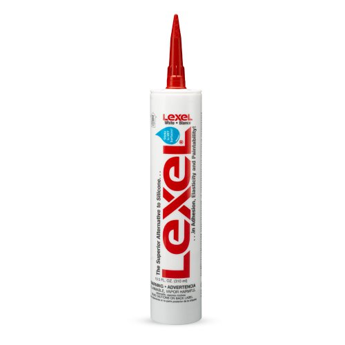 Sashco Lexel Adhesive Caulk – White, 10.5 oz