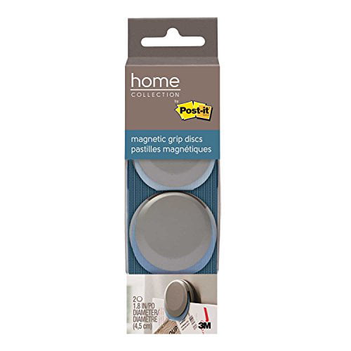 Post-it Magnetic Grip Discs – Warm Grey Metallic, 2 Pack