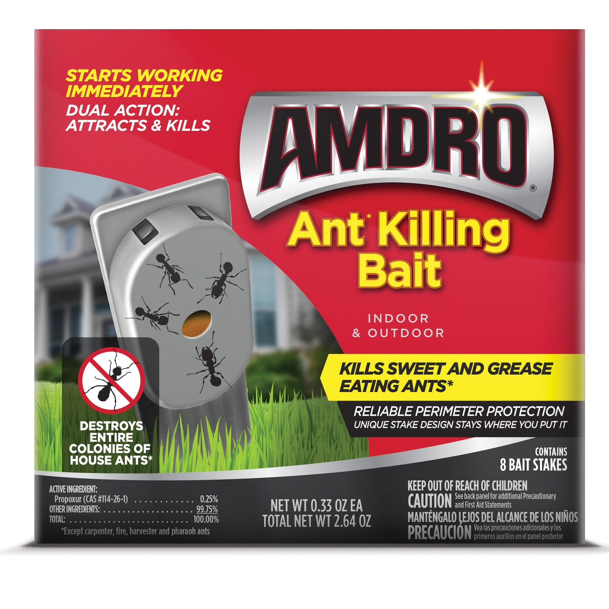 Amdro Ant Killer Bait Station Stakes – 8 Pack