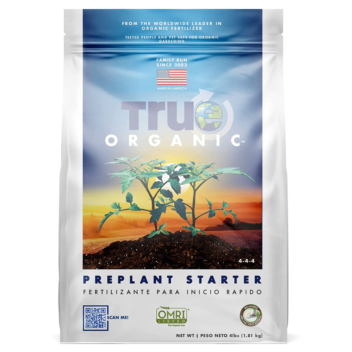 TRUE Organic Preplant Starter Fertilizer – 4 lb