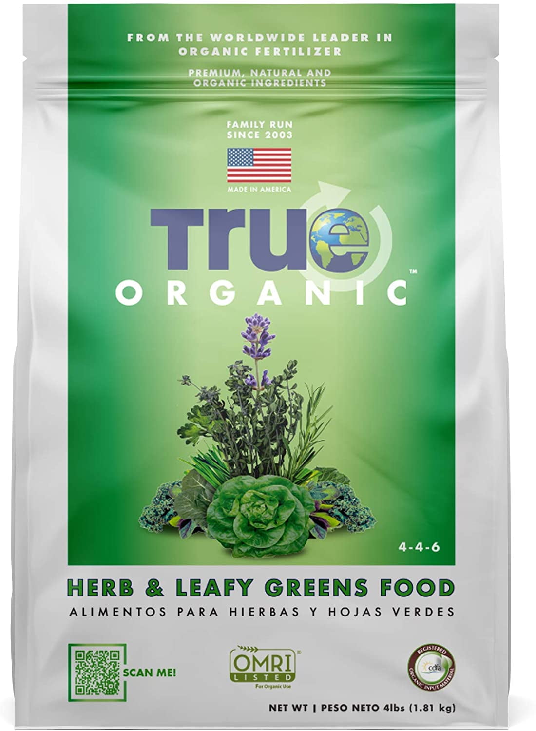 True Organic (#R0010) Granulat Herb & Leafy Greens Food 4 lb bag