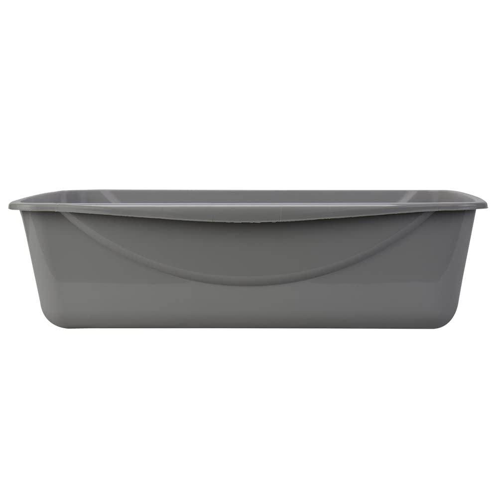 Petmate Open Cat Litter Pan – Large, Mouse Grey – image 2