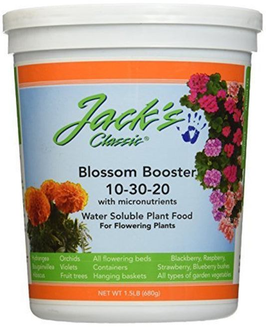 Jack's Classic (#51024) Blossom Booster 10-30-20 Water Soluble Plant Food, 1.5#