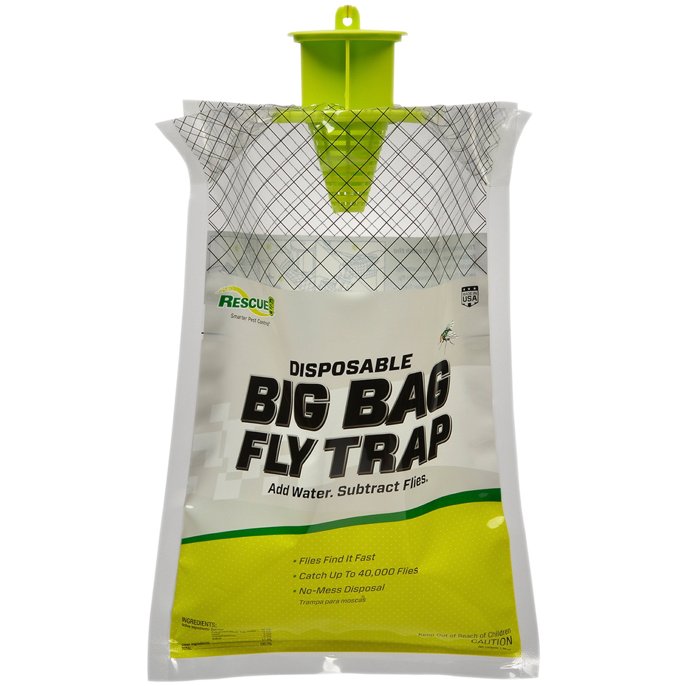 RESCUE! Big Bag Outdoor Disposable Fly Trap, 1 Trap