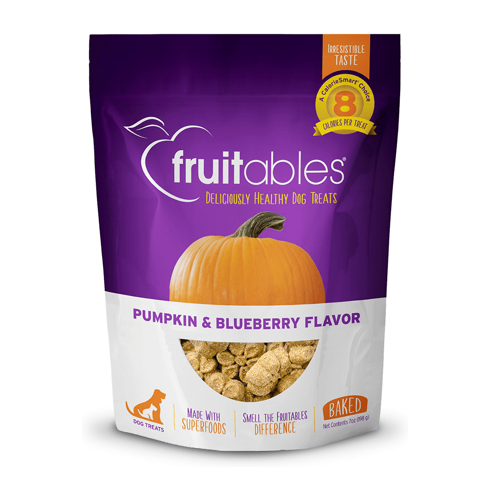 Fruitables Baked Dog Treats – Pumpkin & Blueberry, 7 oz