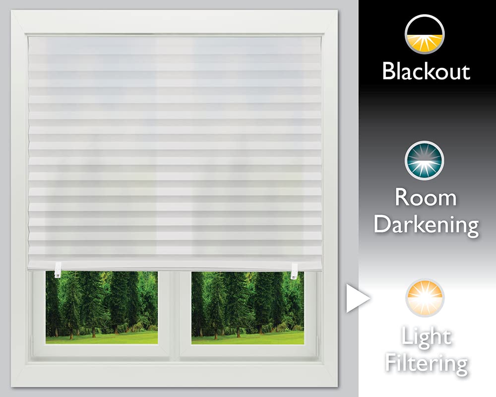 Redi Shade No Tools Light Filtering Paper Pleated Shade – 36 × 72 in, White, 6 Pack – image 5