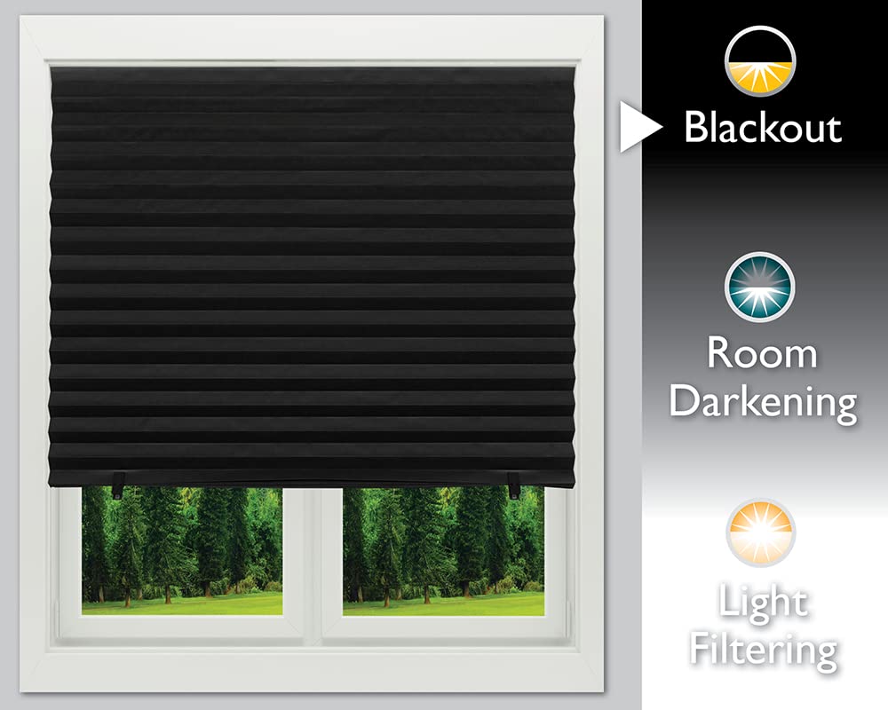 Redi Shade No Tools Blackout Paper Pleated Shade – 36 × 72 in, Black, 6 Pack – image 5