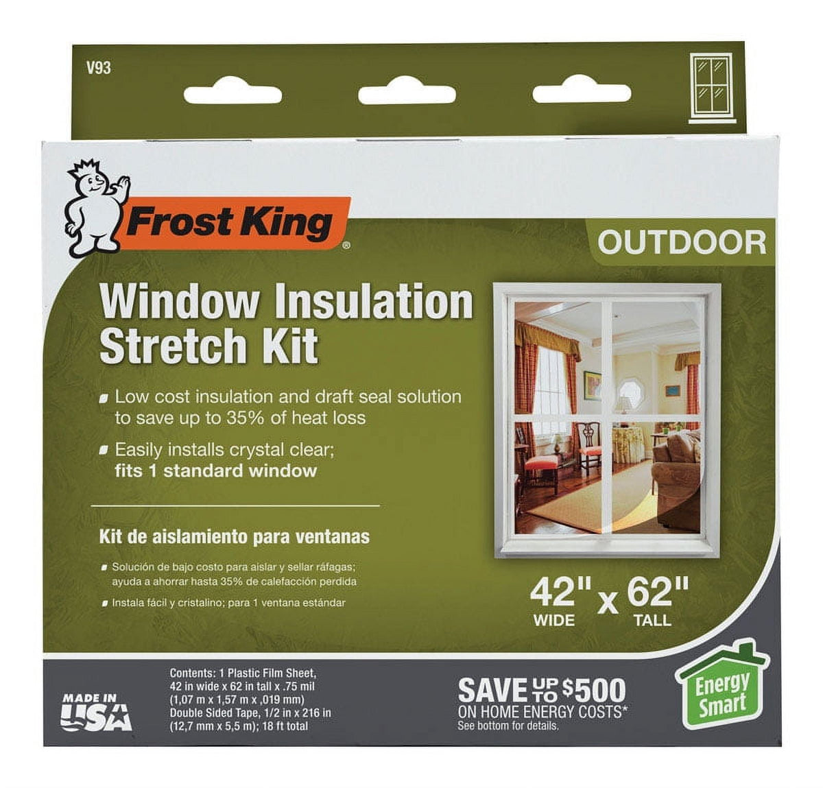 Frost King Window Insulation Kit – 42 × 62 in