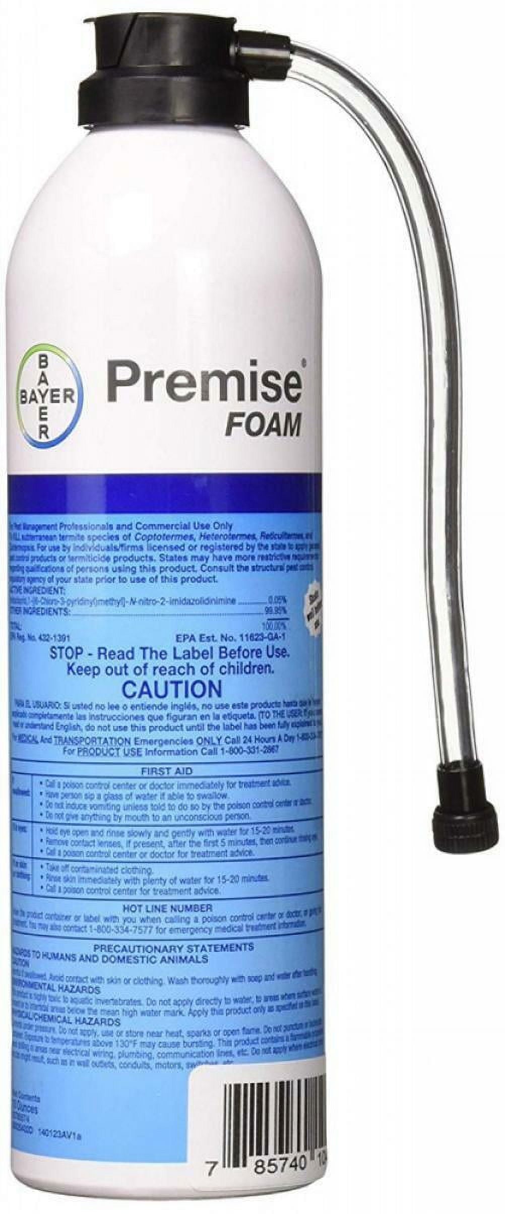 Premise Foam Termiticide - Dry Foam for Termites - 18 oz Self-pressurized Can by Bayer