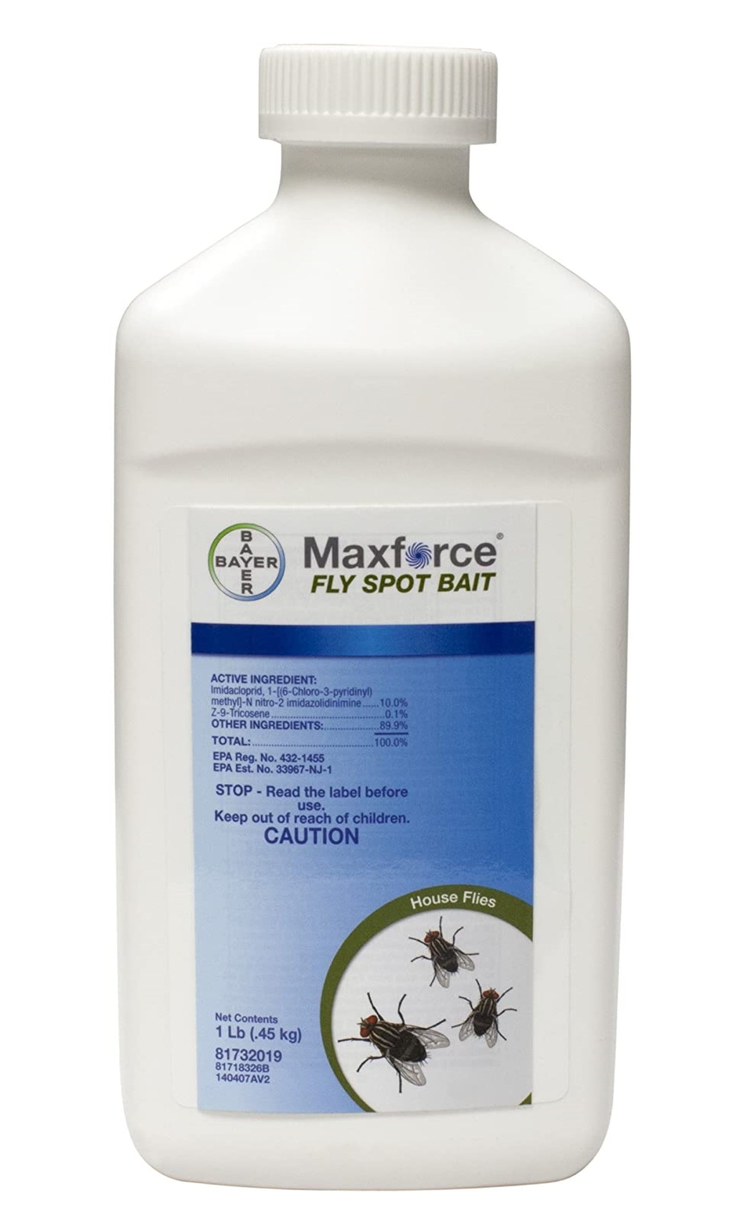 Maxforce Fly Spot Bait - Controls House Flies & Fruit Flies - 1 lb Bottle by Bayer