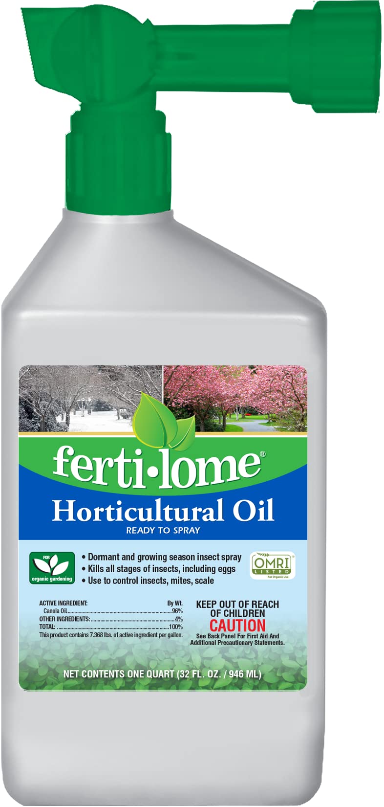 Fertilome (16045) Horticulture Oil Ready to Spray, Canola Oil 96%, OMRI Listed (32 oz.)