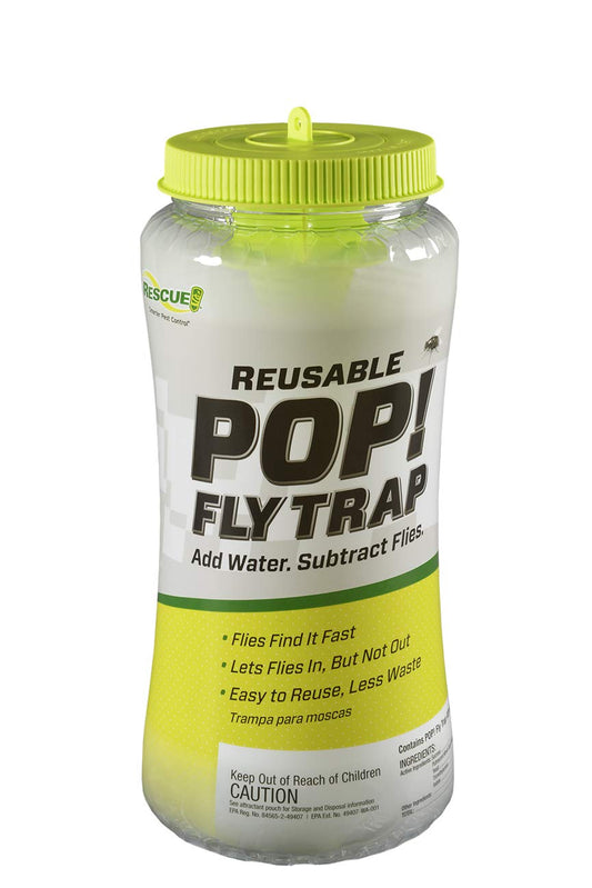 RESCUE! POP! Fly Trap - Large Reusable Fly Trap for Outdoor Use