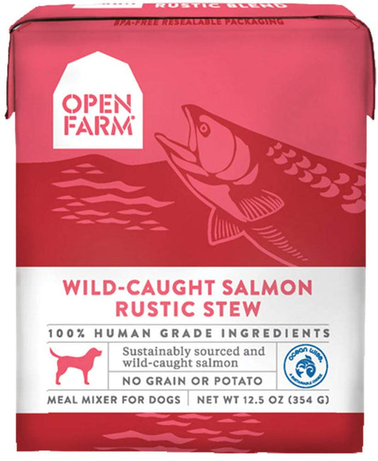 Open Farm, Rustic Stew Wild-Caught Salmon Recipe Wet Dog Food, 12.5 Ounce