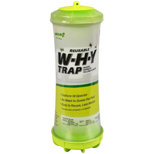 RESCUE! WHY Trap for Wasps, Hornets, & Yellowjackets - Hanging Outdoor Trap