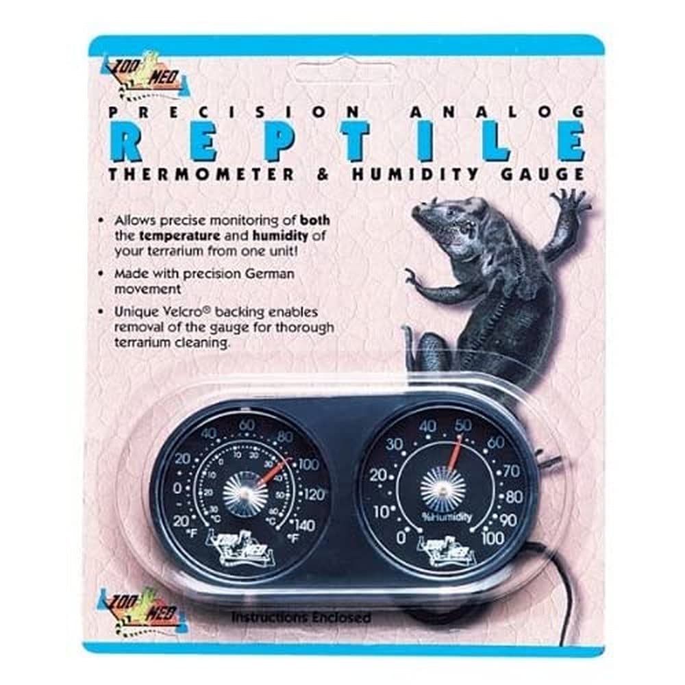 Zoo Med Dual Analog Thermometer & Humidity Gauge