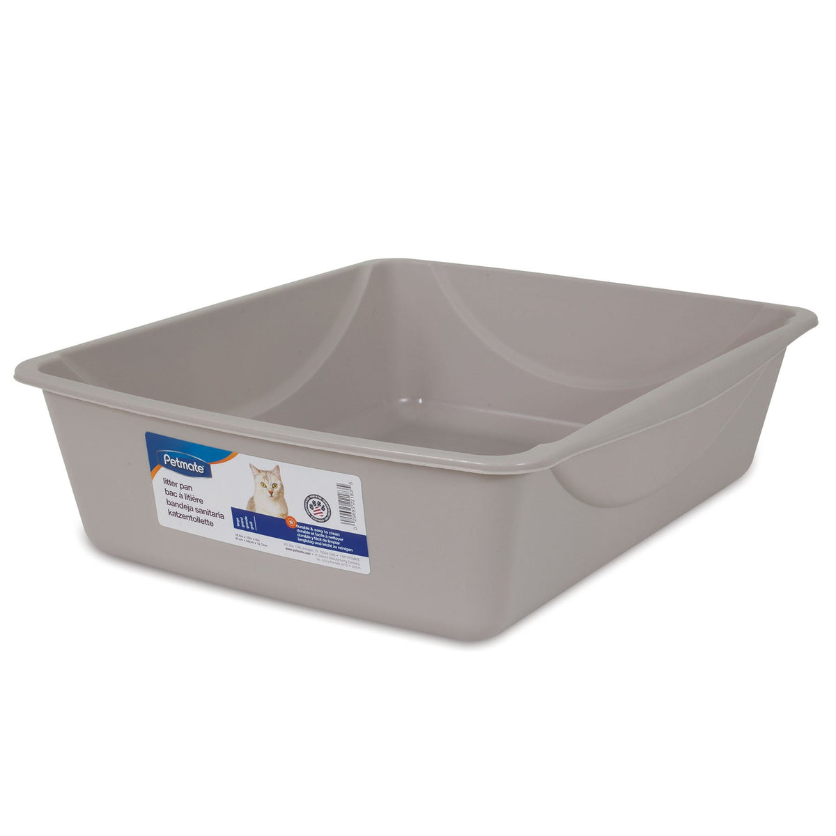 Petmate Open Cat Litter Pan – Large, Mouse Grey – image 5
