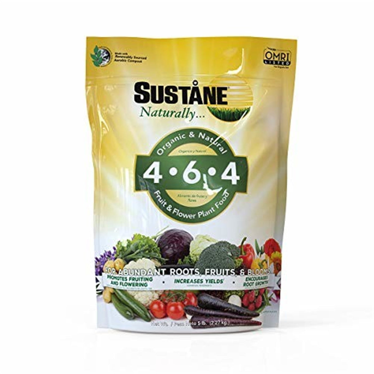 Sustane 4-6-4 Organic Fruit & Flower Food – 5 lb