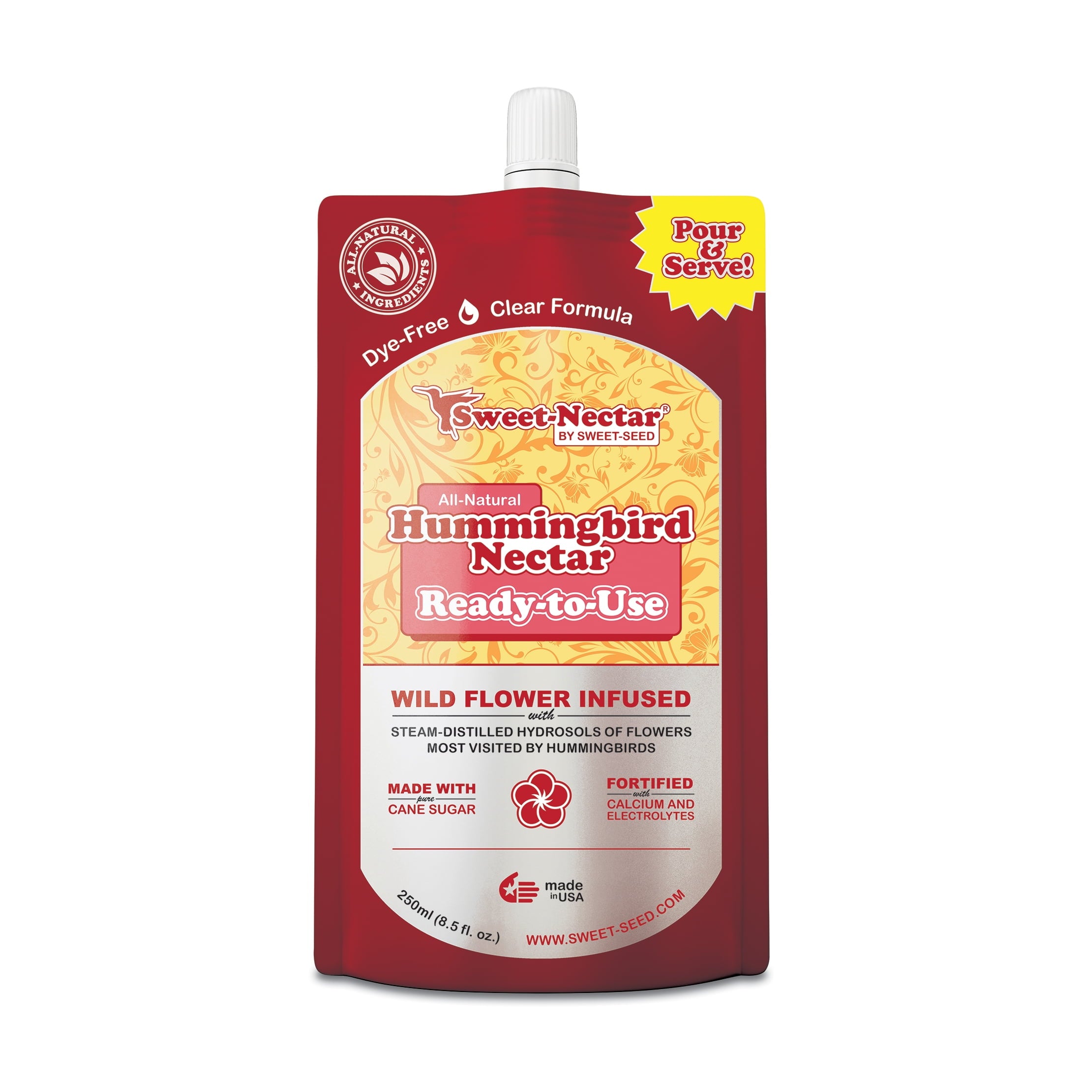 Sweet-Seed™ Sweet-Nectar® Ready-to-Use Hummingbird Nectar, 8 fl oz Pouch