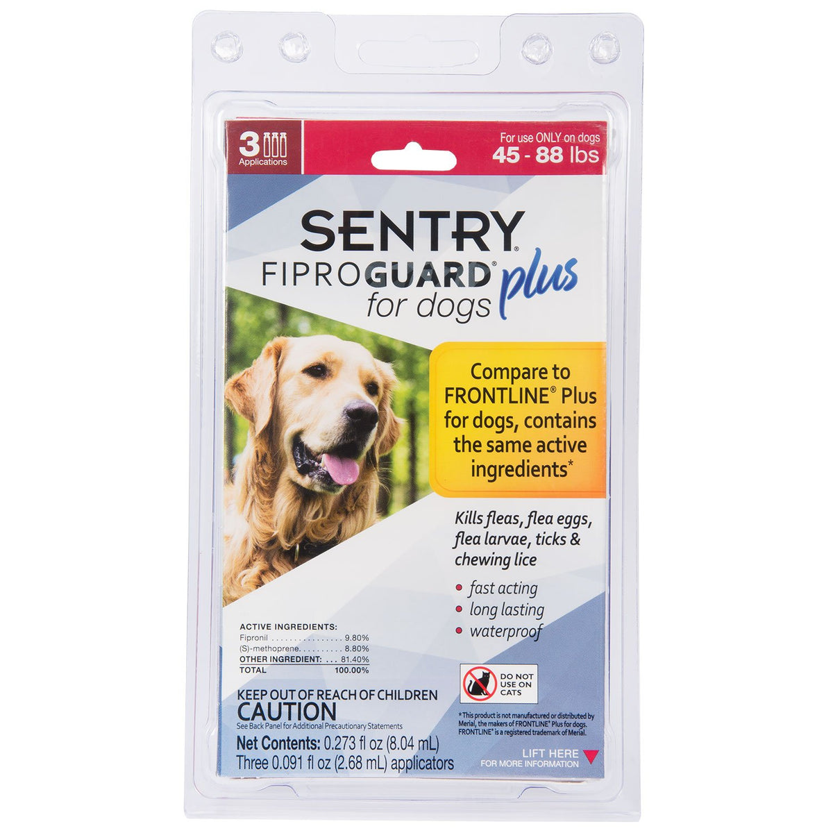 SENTRY Fiproguard Plus for Dogs – 45–88 lb, 3 Month Supply – image 4