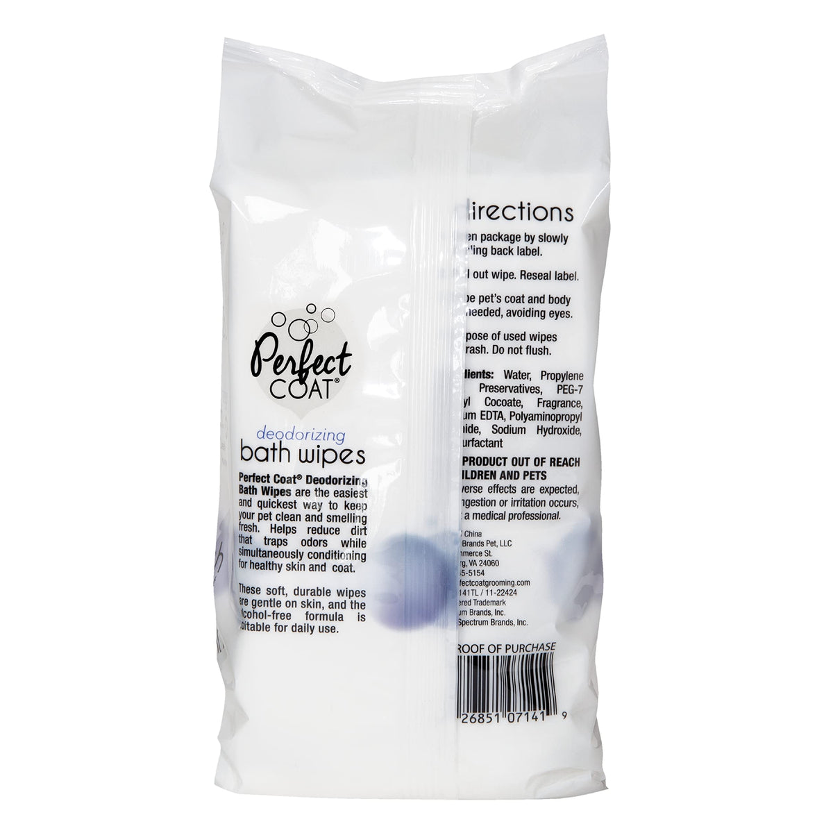 Perfect Coat Deodorizing Bath Wipes for Dogs – 100 Count – image 2