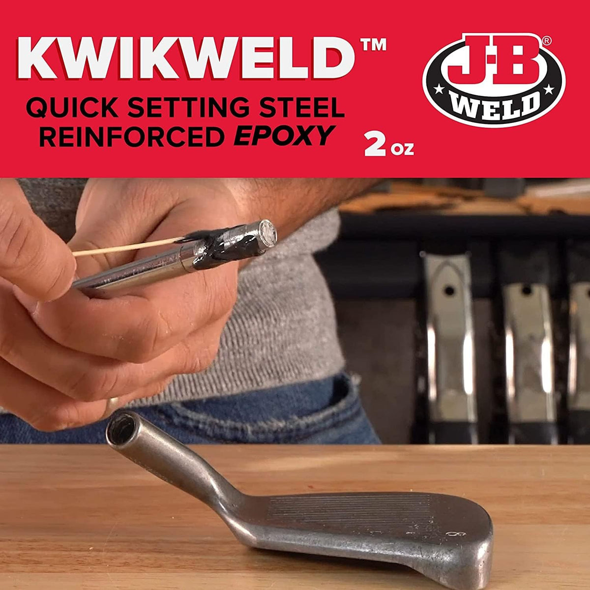 J-B Weld KwikWeld Quick Setting Steel Reinforced Epoxy – 2 oz – image 3