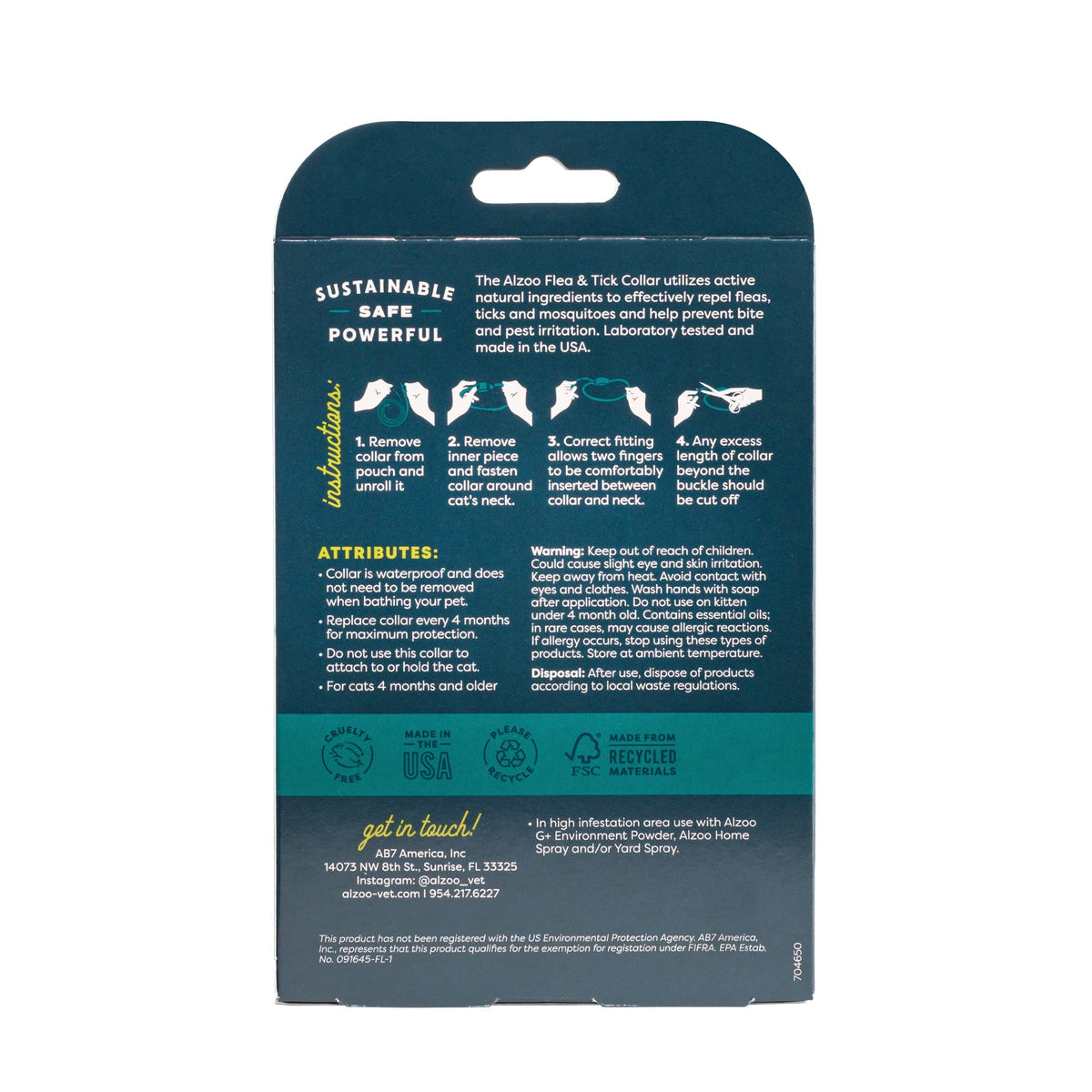 ALZOO Plant-Based Flea & Tick Collar for Cats – image 3