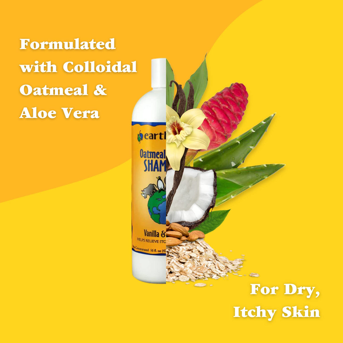 earthbath Oatmeal & Aloe Pet Shampoo – Vanilla & Almond, 16 oz – image 4