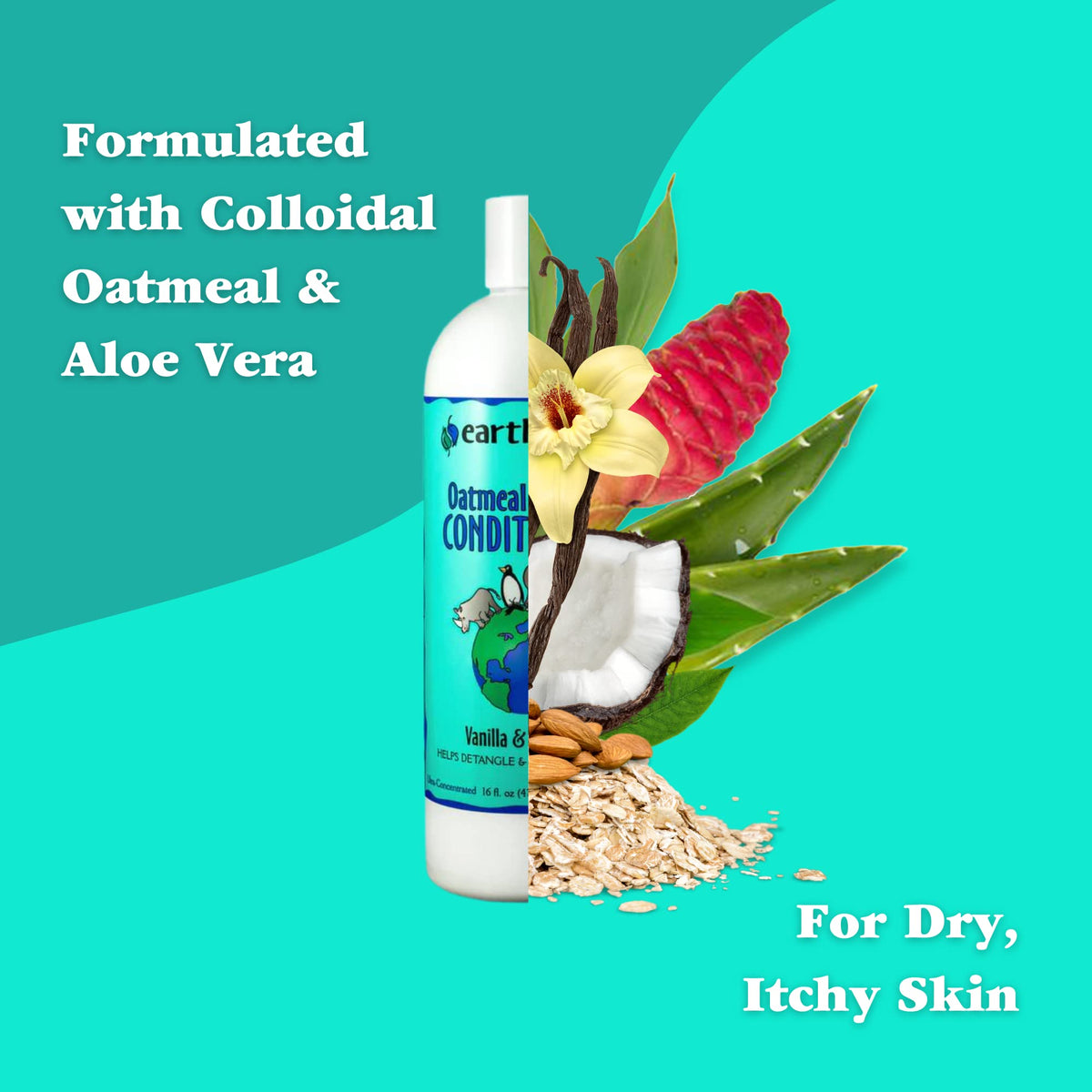 earthbath Oatmeal & Aloe Conditioner – Vanilla & Almond, 16 oz – image 4
