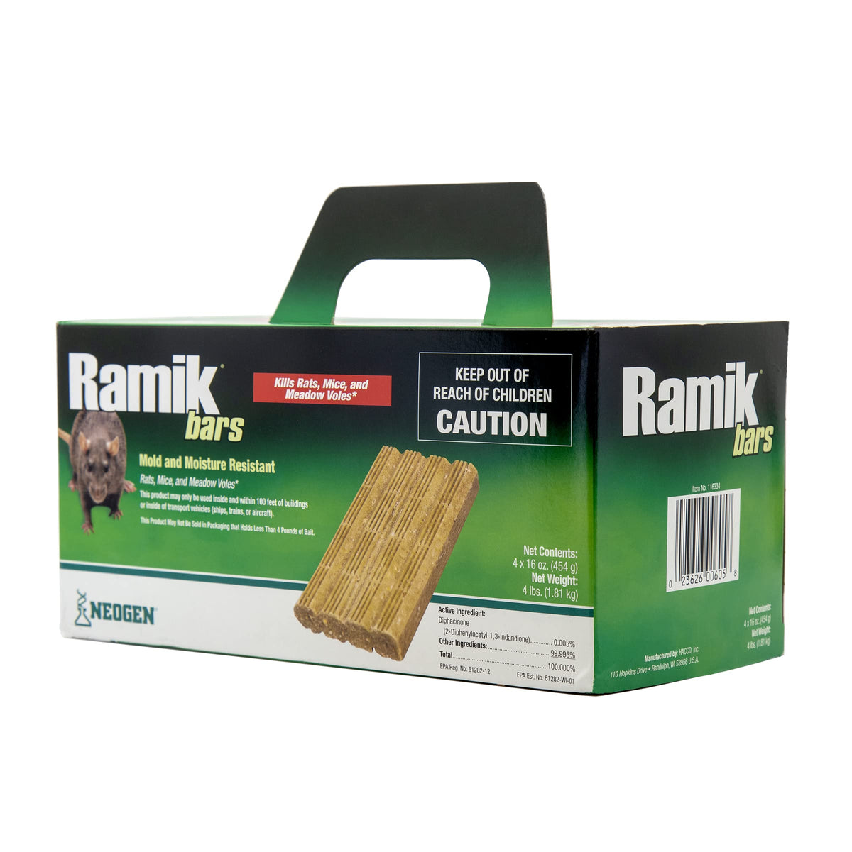 Neogen Ramik Fish-Flavored Rodenticide Bars – 4 × 16 oz – image 2