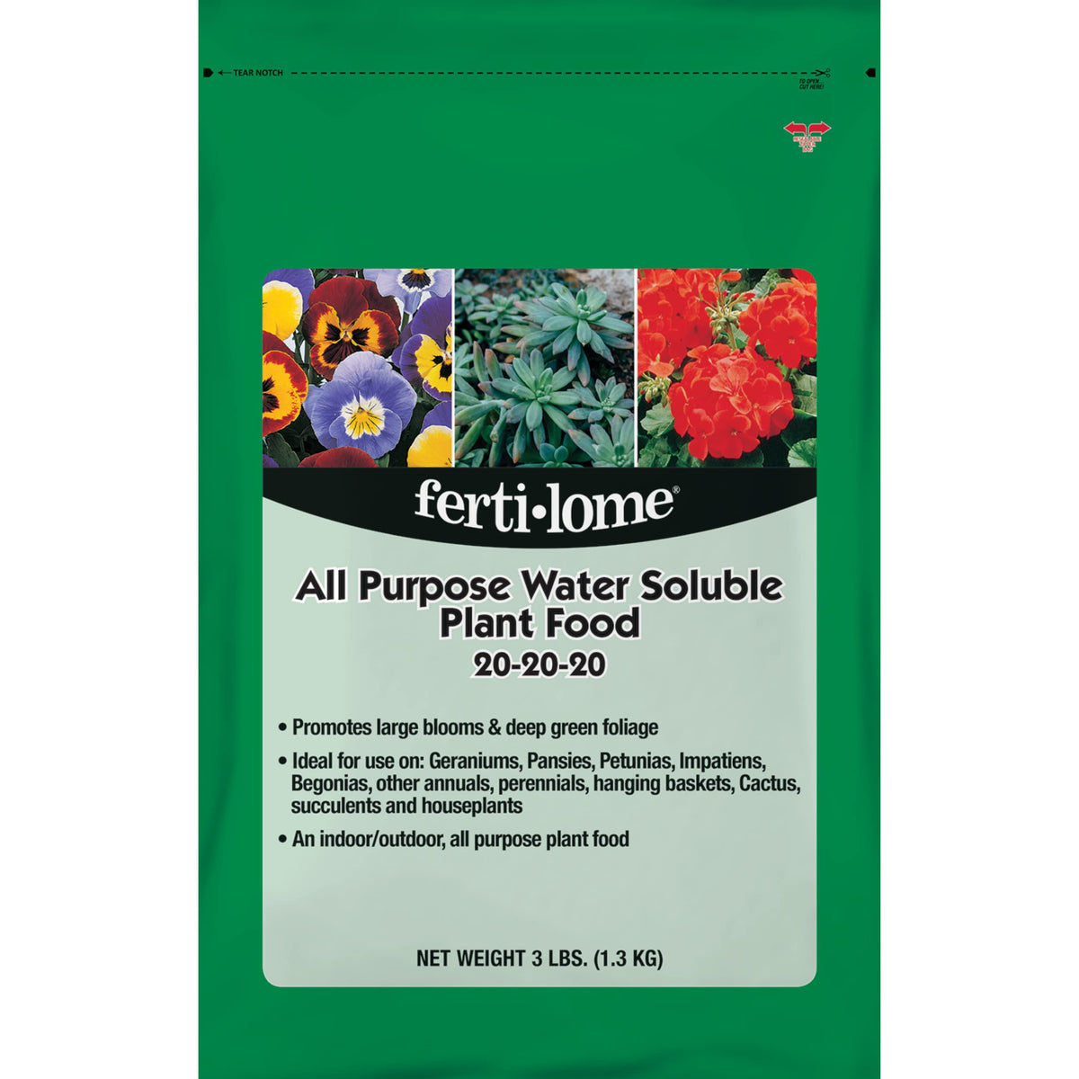 ferti-lome All Purpose Water Soluble Plant Food 20-20-20 – 3 lb