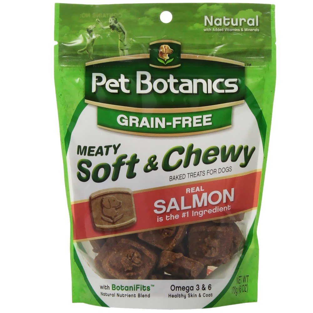 Pet Botanics Meaty Soft & Chewy Baked Treats For Dogs, Salmon, 6 Oz.